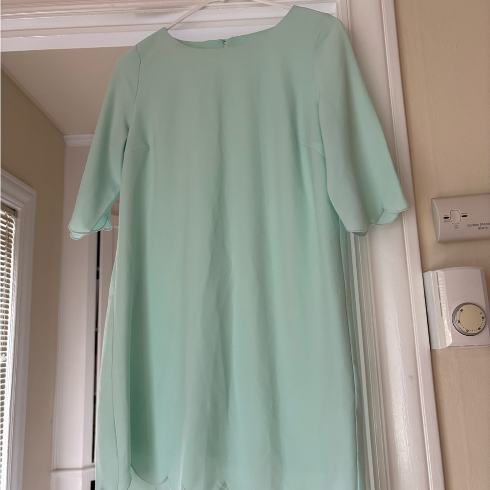 Tobi Mint Green Scallop Dress